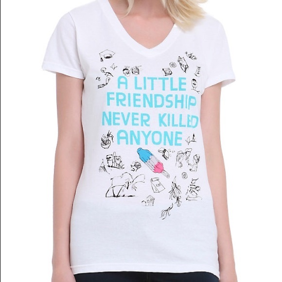 Hot Topic Tops - A little friendship never hurt anyone tee